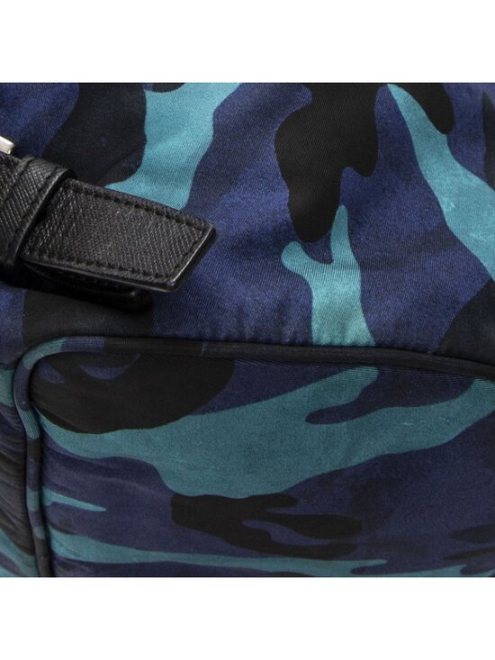 Prada Drawstring Backpack Blue Black Camouflage Nylon main image 8